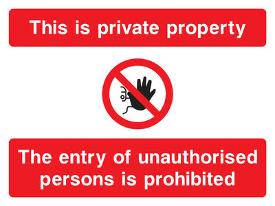 This is Private Property Sign - Safe Signs