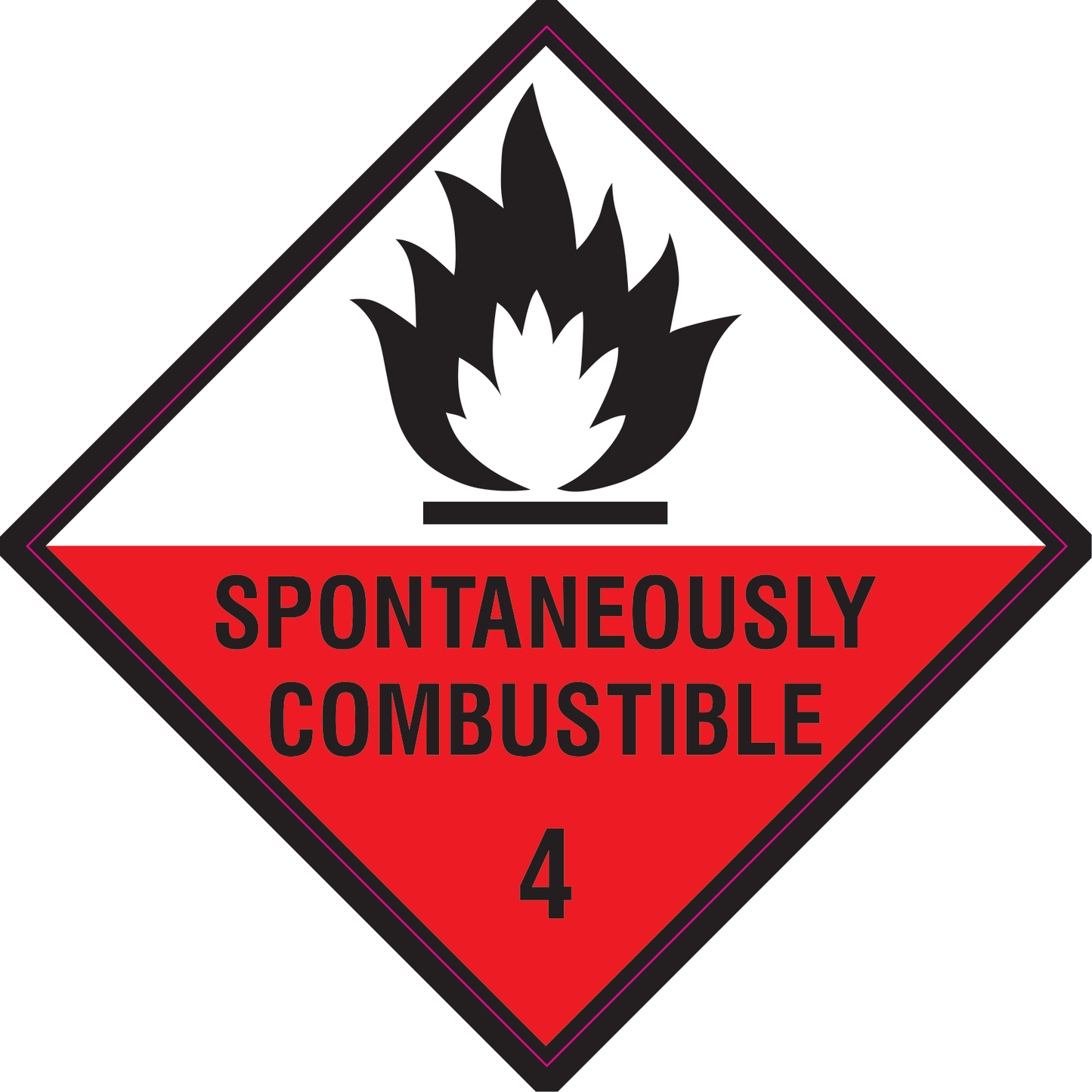 Spontaneous Combustible Vinyl - Safe Signs