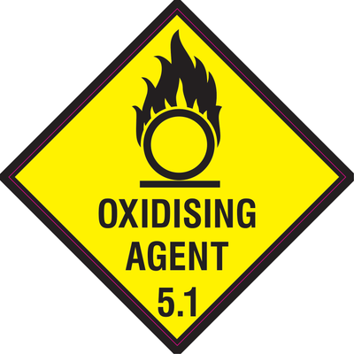 Oxidising Agent Vinyl - Safe Signs