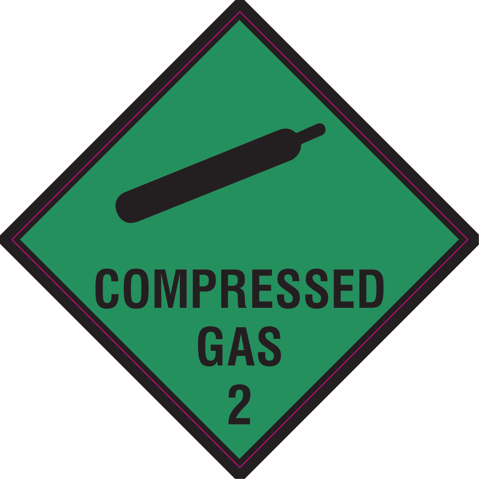 Compressd Gas Sign Compressed Gas Vinyl by Safe Signs