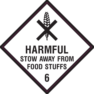 Harmful Stay Away From Food Stuffs Vinyl - Safe Signs