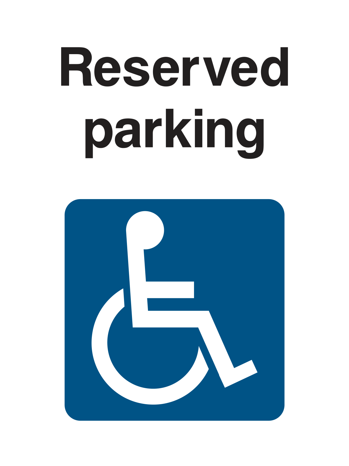 Reserved Parking Sign - Safe Signs