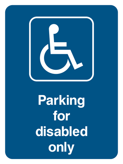 Parking For Disabled Only Sign - Safe Signs