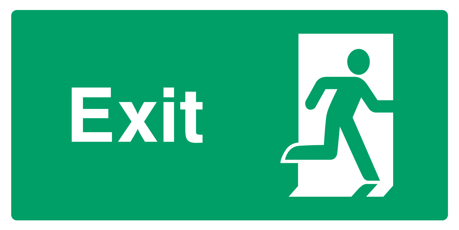 Exit (Door Right) Sign - Safe Signs