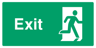 Exit (Door Right) Sign - Safe Signs