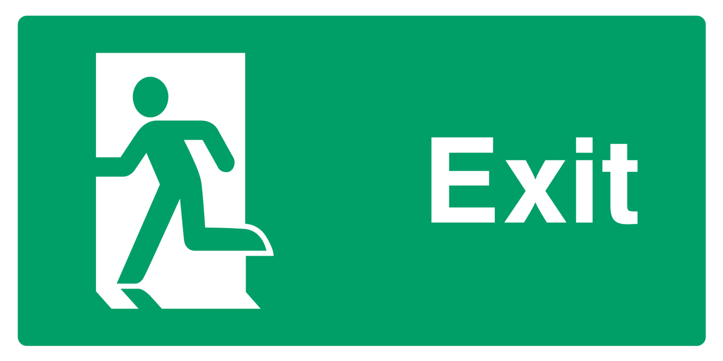 Exit (Door Left) Sign - Safe Signs