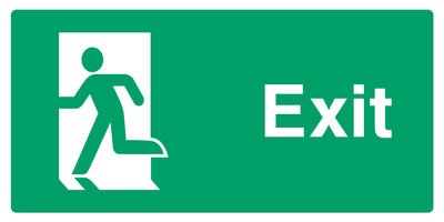 Exit (Door Left) Sign - Safe Signs