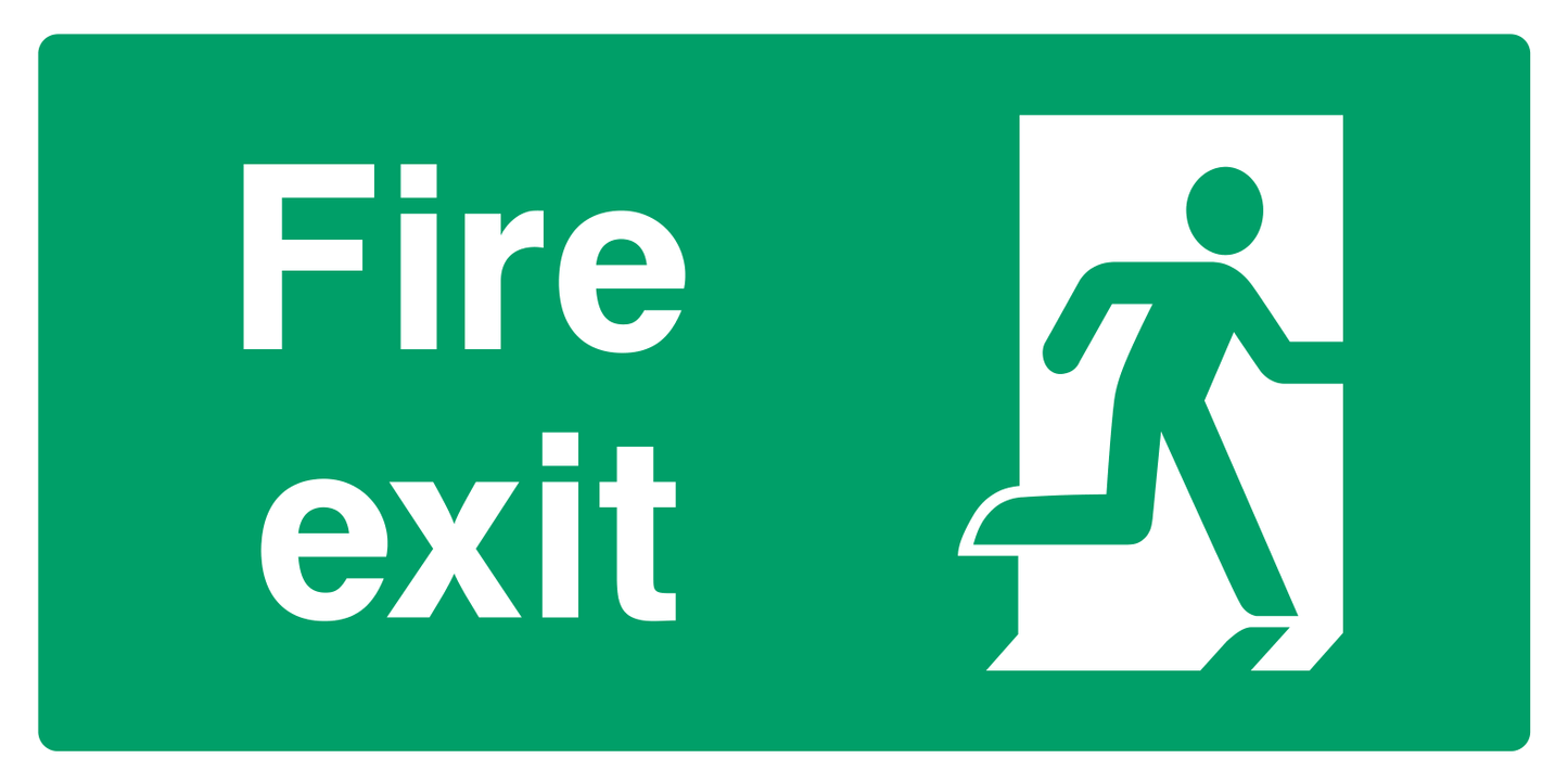 Fire Exit (Door Right) Sign - Safe Signs