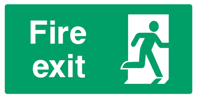 Fire Exit (Door Right) Sign - Safe Signs