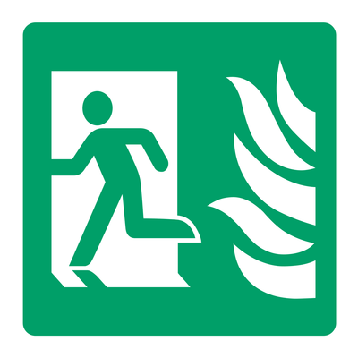 Man Running Left Sign - Safe Signs