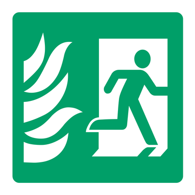 Man Running Right Sign - Safe Signs