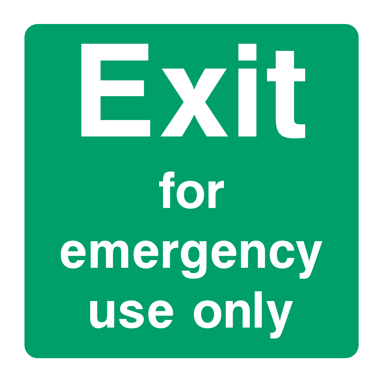 Exit for emergency use only Sign by Safe Signs