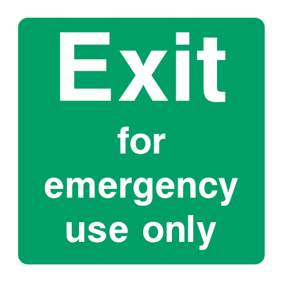 Exit for emergency use only Sign - Safe Signs