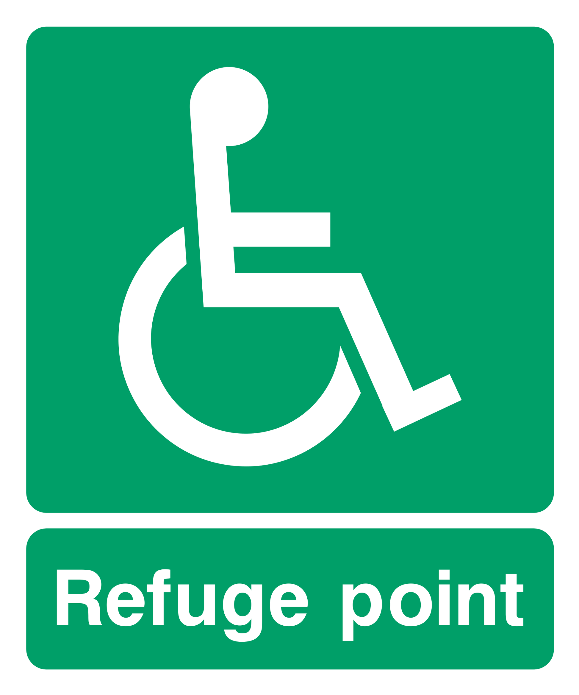 Refuge point (Disabled) Sign - Safe Signs