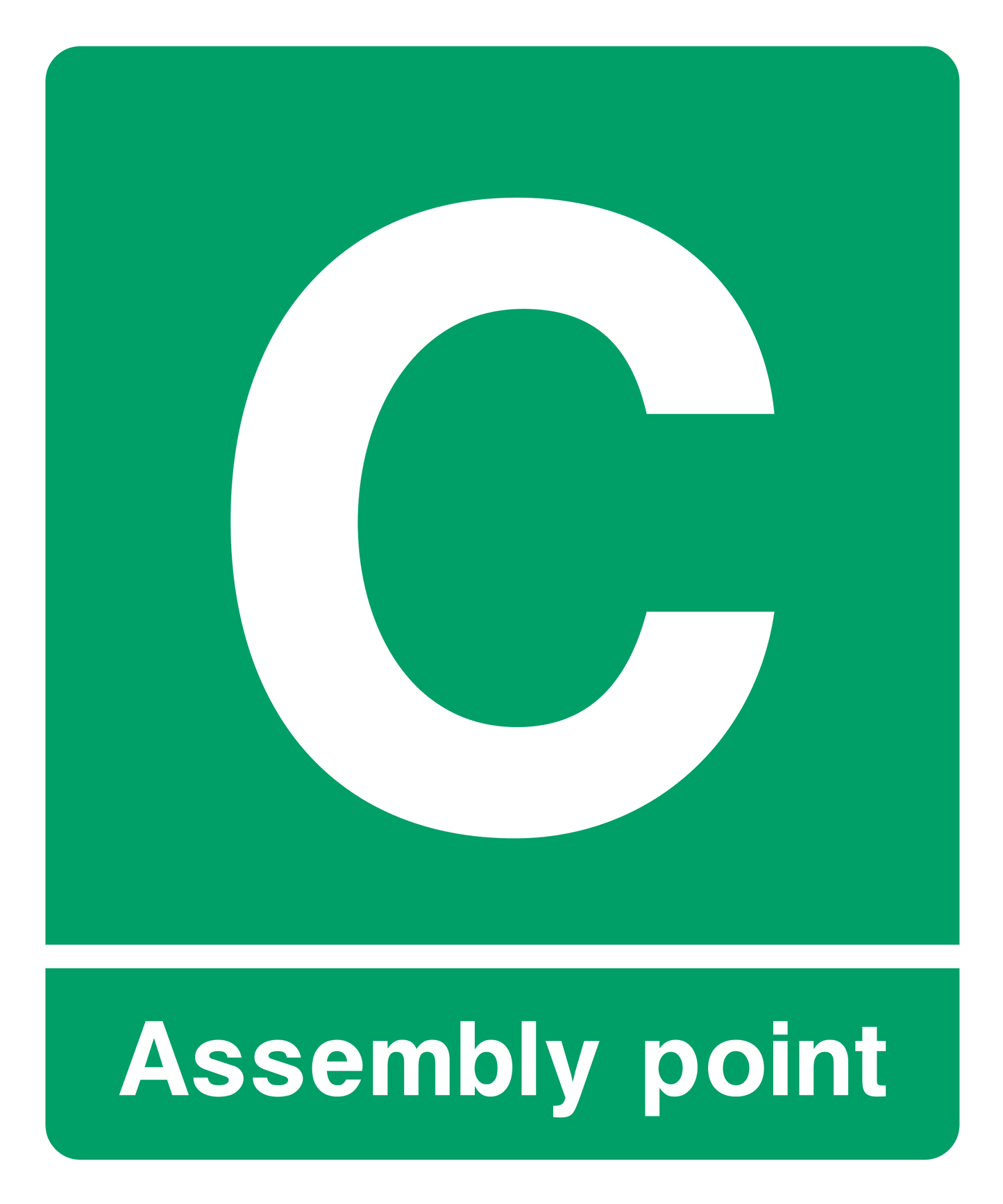 Assembly point C Sign - Safe Signs