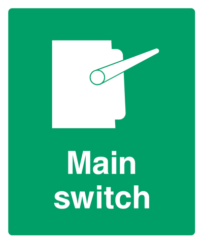 Main switch Sign - Safe Signs