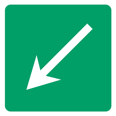 Arrow Diagonal Left Sign - Safe Signs