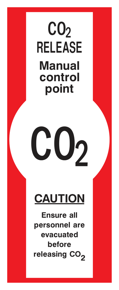 C02 Release Manual control point Sign - Safe Signs