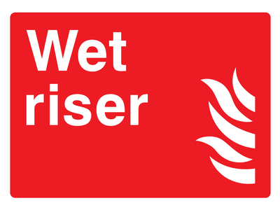 Wet riser Sign - Safe Signs