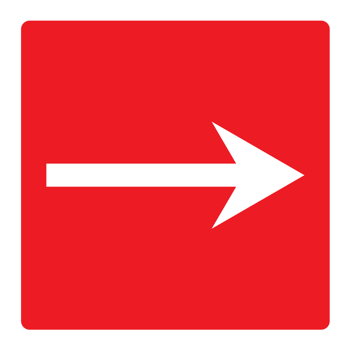 Short Right Sign Arrow (Right) Sign by Safe Signs