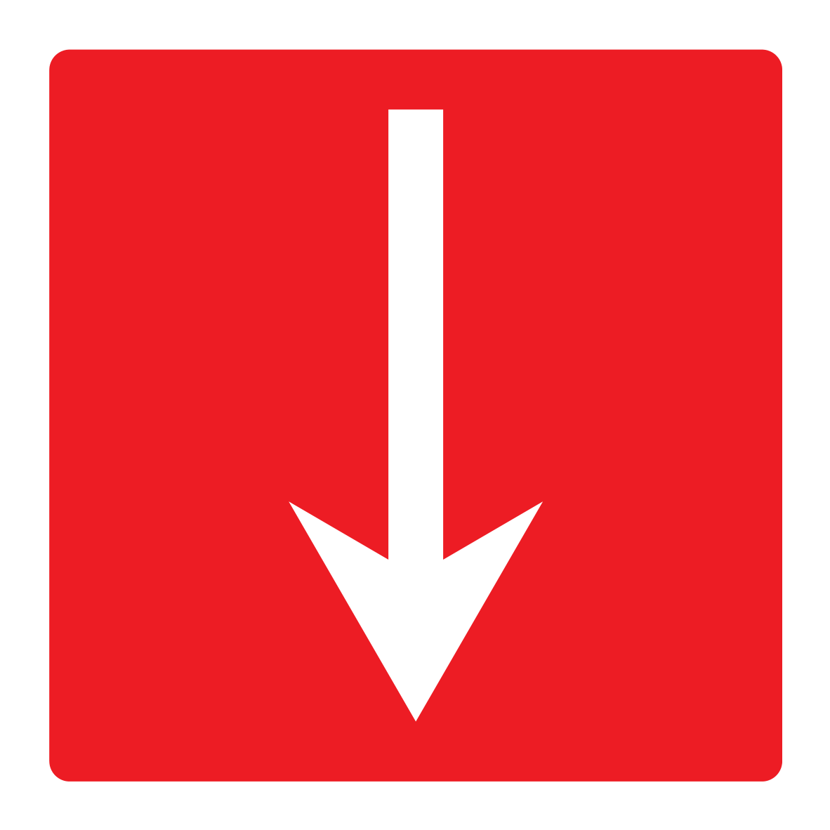 Arrow (Down) Sign - Safe Signs