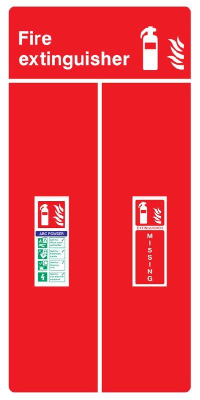 Fire extinguisher backboard (ABC Powder) Sign - Safe Signs