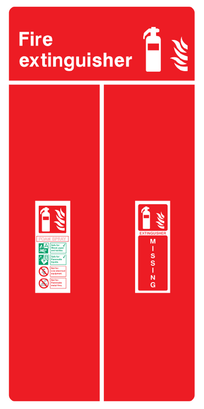 Fire extinguisher backboard (Foam Spray) Sign - Safe Signs