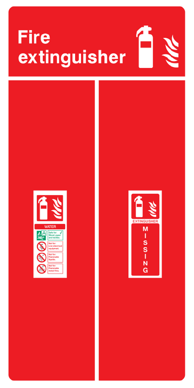 Fire extinguisher backboard (Water) Sign - Safe Signs