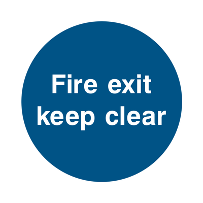 Fire exit keep clear Sign - Safe Signs