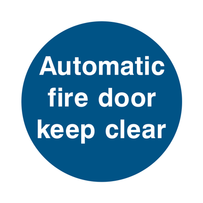 Automatic fire door keep clear Sign - Safe Signs