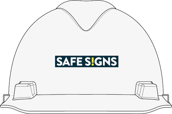 Customisable Hard Hat Sticker (Front) by Safe Signs