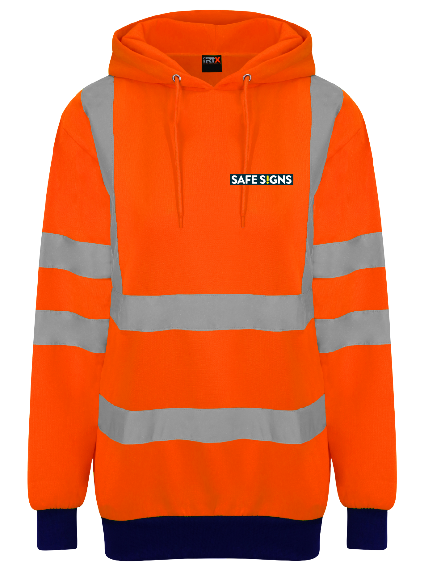 Customisable Hi Viz Hoodie Orange - Safe Signs