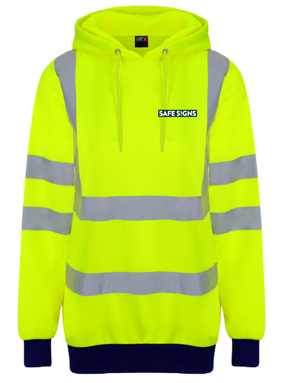 Customisable Hi Viz Hoodie Yellow - Safe Signs