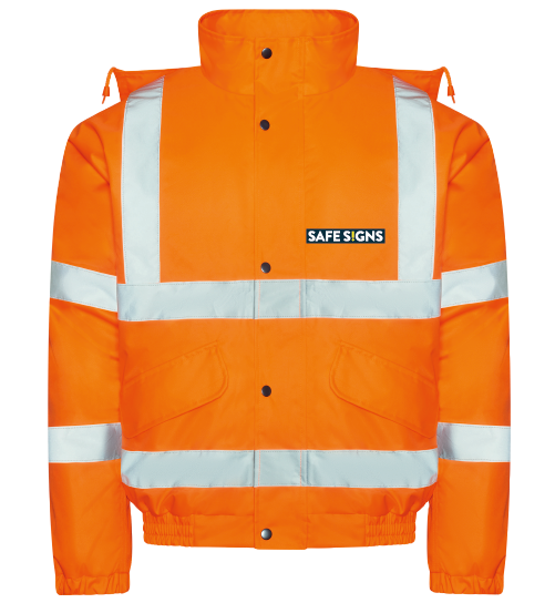 Customisable Hi Viz Jacket Orange - Safe Signs