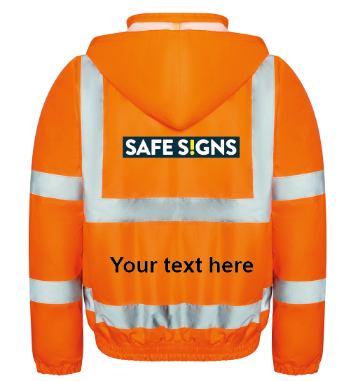 Customisable Hi Viz Jacket Orange - Safe Signs