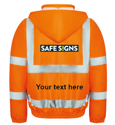 Customisable Hi Viz Jacket Orange - Safe Signs