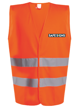 Customisable Hi Viz Vest Orange - Safe Signs