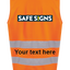 Customisable Hi Viz Vest Orange - Safe Signs