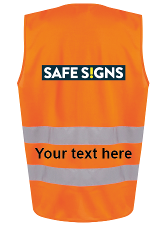 Customisable Hi Viz Vest Orange - Safe Signs