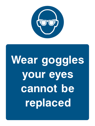 Wear Goggles Sign - Safe Signs