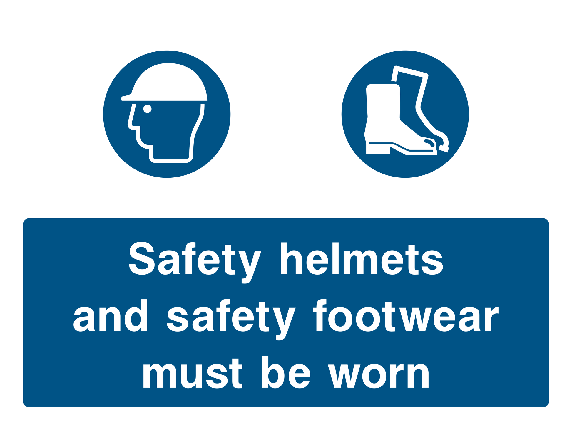 Safety Helmets & Safety Boots Must Be Worn Sign - Safe Signs