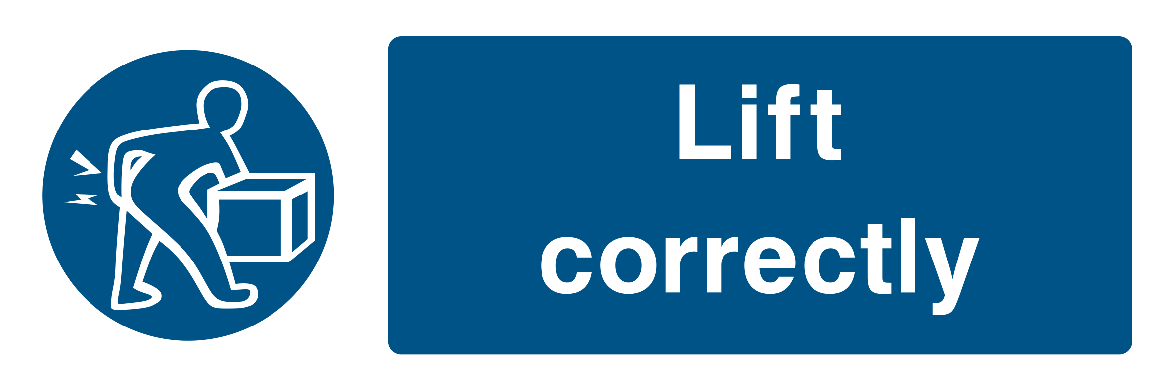 File Properly Sign Lift Correctly Sign by Safe Signs