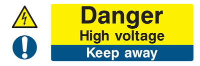 Danger High Voltage Keep Away Sign - Safe Signs