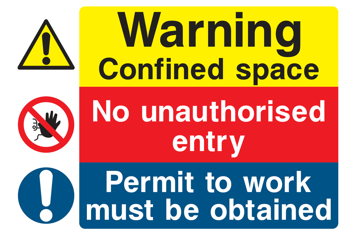 Congested Space Sign Warning Confined Space Signage - Entry Forbidden – Safe Signs