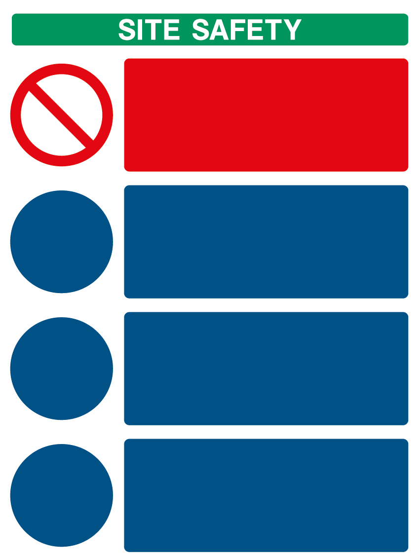 Temp Multi Message Sign Custom Multi Message Site Safety Sign 4up 900x1200mm by Safe Signs