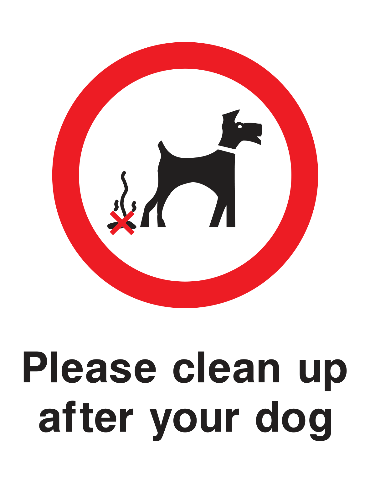 Please clean up after your dog Sign - Safe Signs