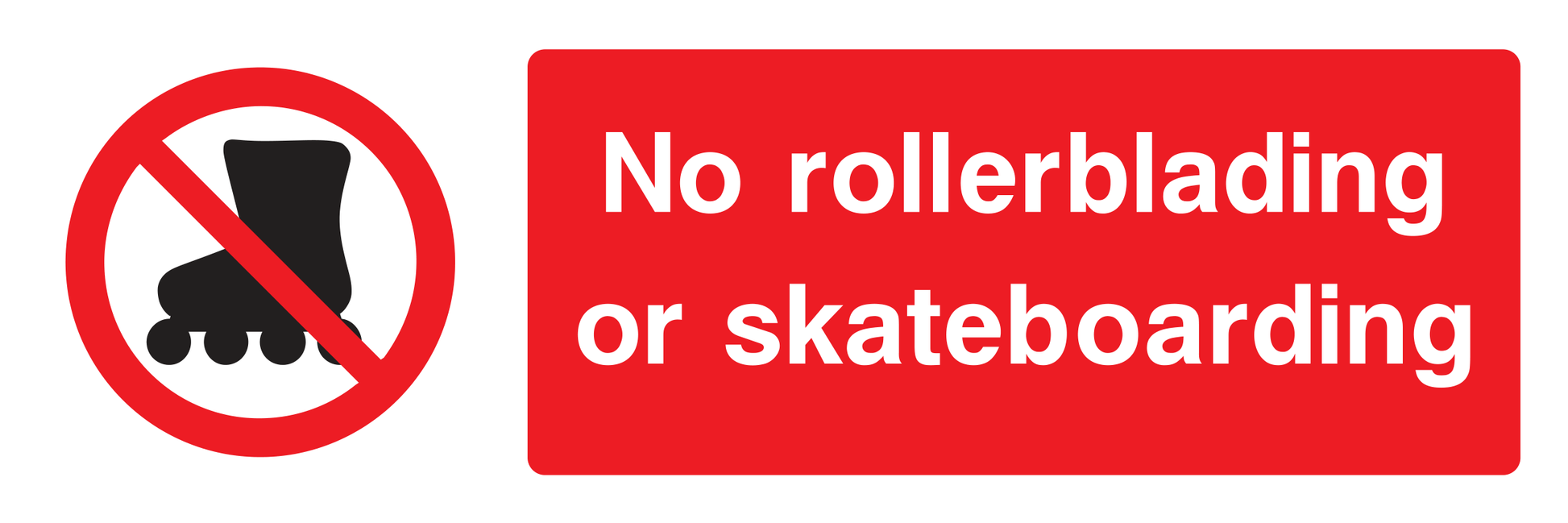 No rollerblading or skateboarding Sign - Safe Signs