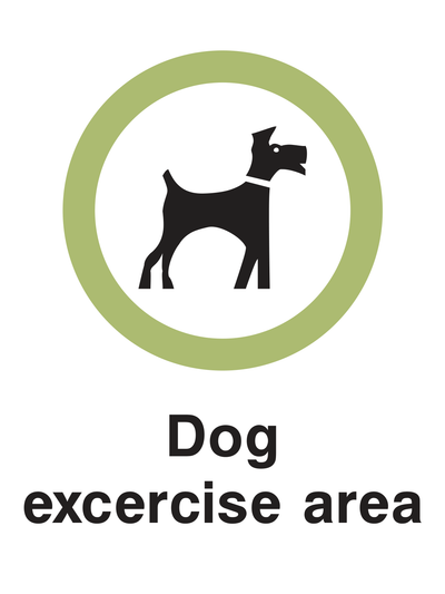 Dog exercise area Sign - Safe Signs