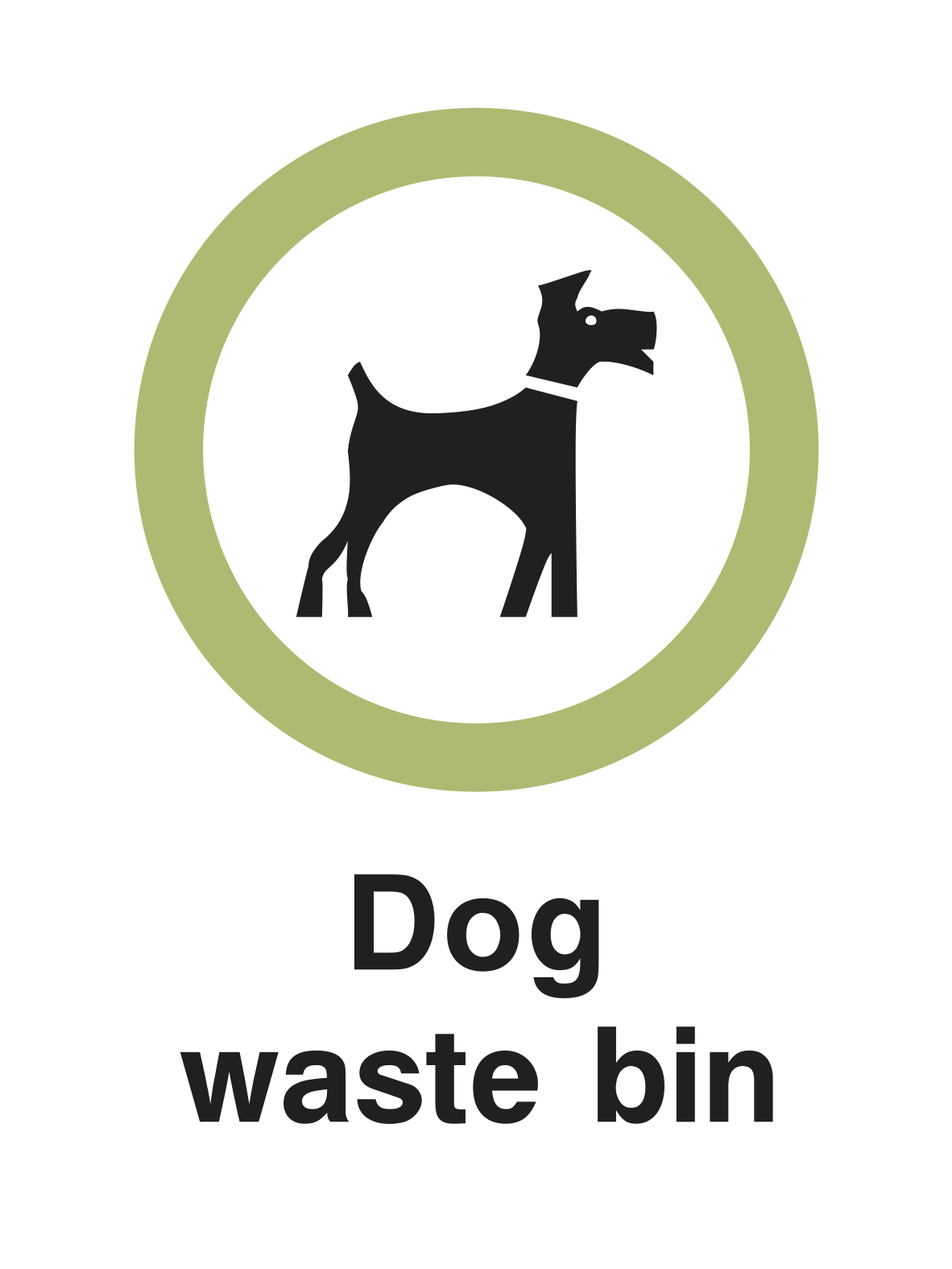 Dog waste bin Sign - Safe Signs