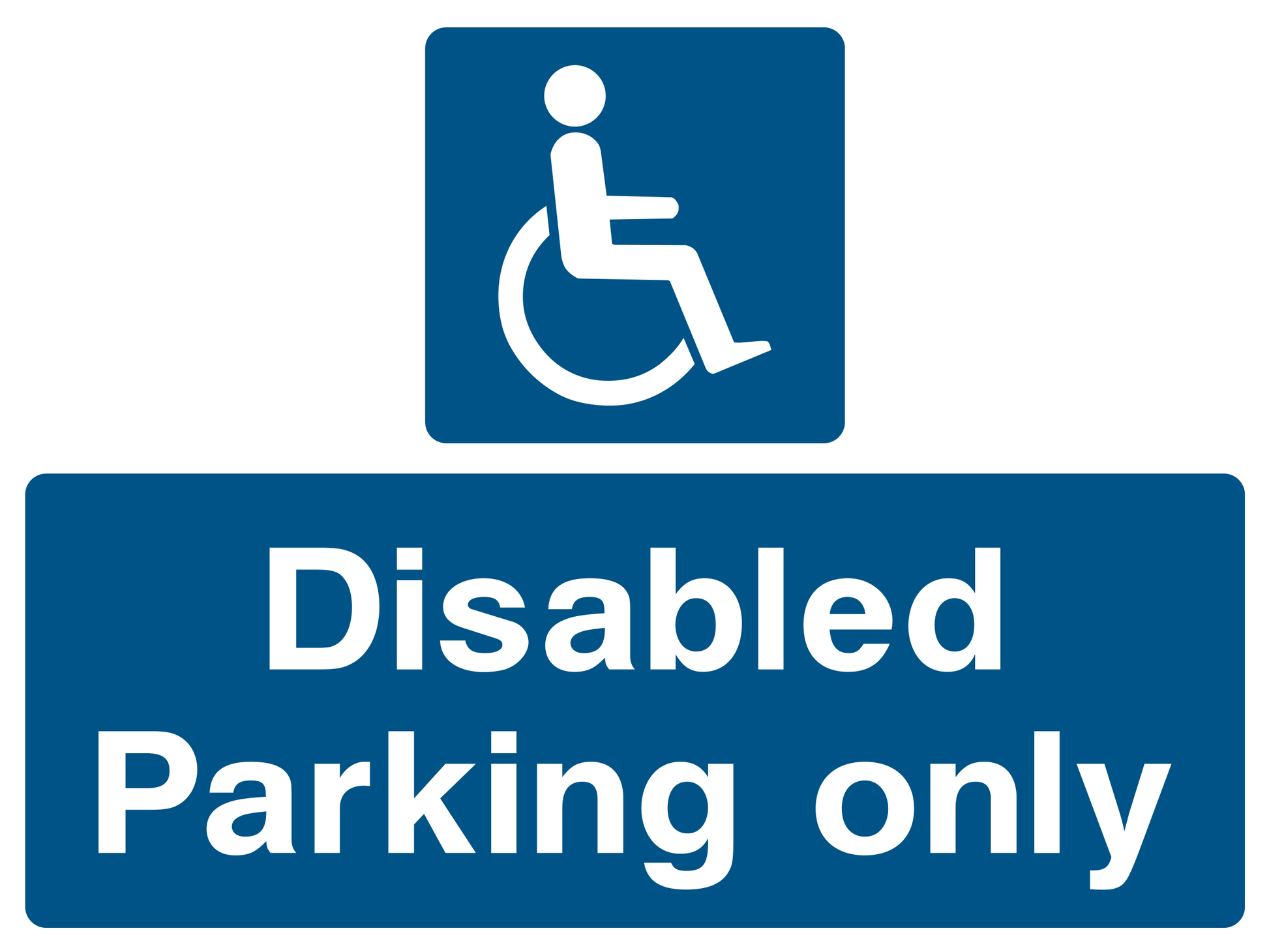 Disable Parking Only Sign - Safe Signs